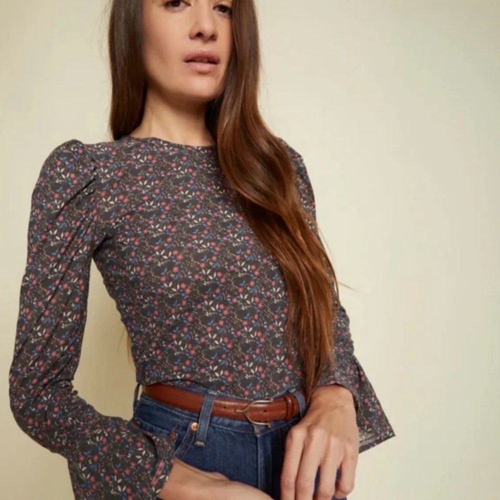 Nation LTD Long Puff Sleeve Top.